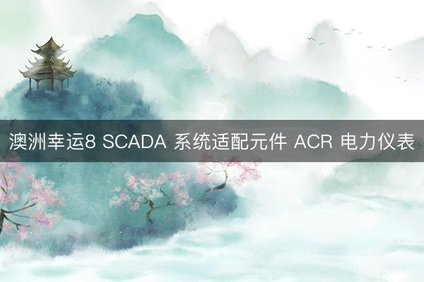 澳洲幸运8 SCADA 系统适配元件 ACR 电力仪表