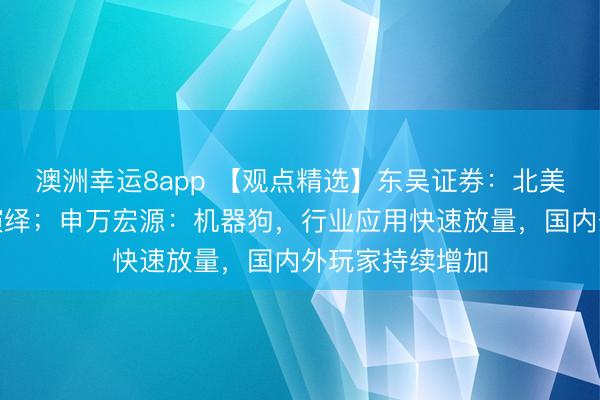 澳洲幸运8app 【观点精选】东吴证券：北美缺电逻辑持续演绎；申万宏源：机器狗，行业应用快速放量，国内外玩家持续增加