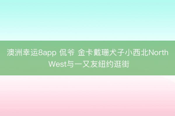 澳洲幸运8app 侃爷 金卡戴珊犬子小西北North West与一又友纽约逛街