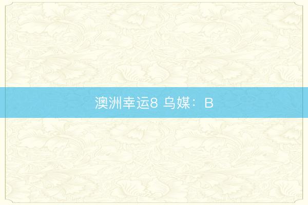 澳洲幸运8 乌媒：B